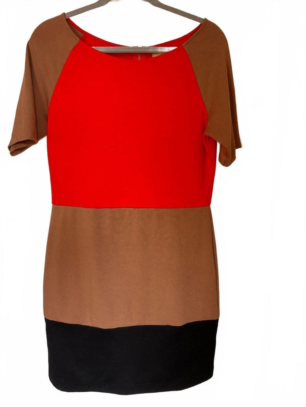 Gianni Bini Colorblock Short Sleeve Dress Size M